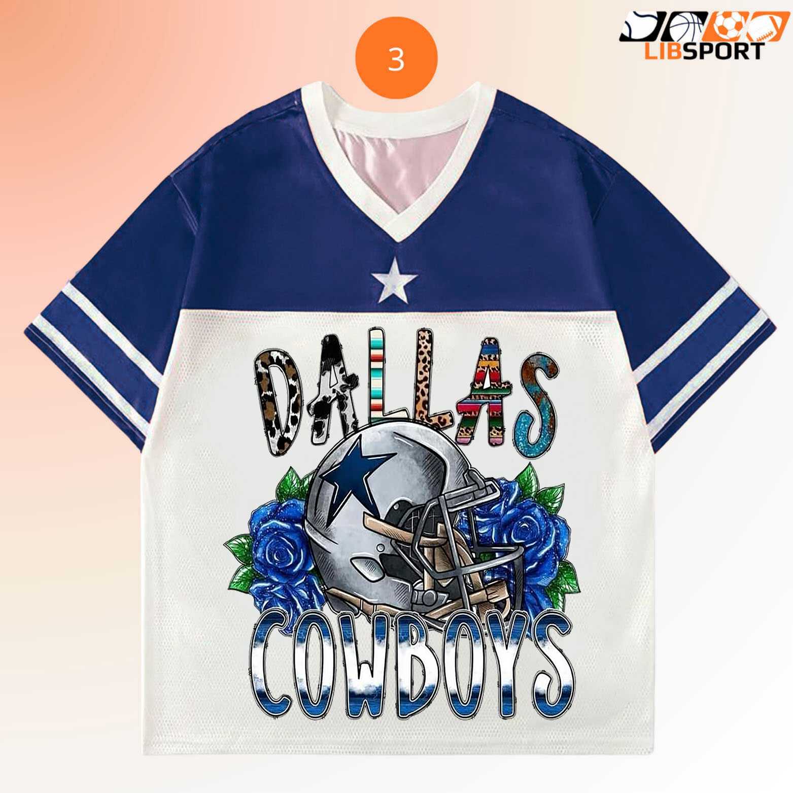 Dallas Cowboys Jersey, Nfl Fanwear Shirt, Game Day Streetwear Tee